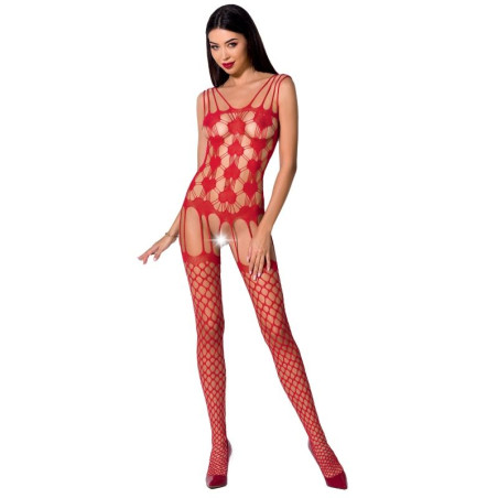 PASSION - DONNA BS067 BODYSTOCKING BIANCO TAGLIA UNICA