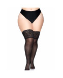 LEG AVENUE - COSTUME AUTOREGGENTE ALTA COSCIA VETRATA PLUS TAGLIA LEG AVENUE - COSTUME AUTOREGGENTE ALTA COSCIA VETRATA PLUS TAGLIA