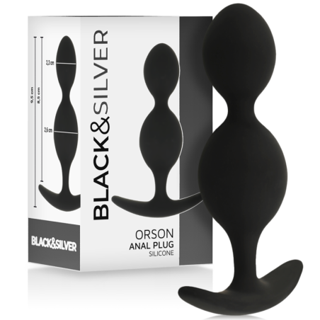 BLACKSILVER - ORSON PLUG IN SILICONE 2 ONDE ANAL 9 CM