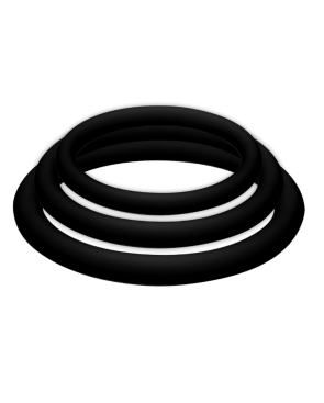 JOYDIVISION POTENZDUO - PLUS SET 3 ANELLI NERO - S, M, L