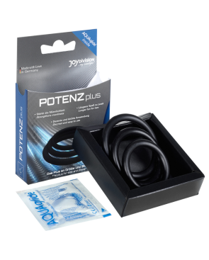 JOYDIVISION POTENZDUO - PLUS SET 3 ANELLI NERO - S, M, L