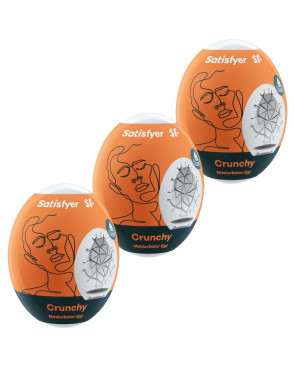 SATISFYER - 3 UOVA MASTURBATORI CRUNCHY