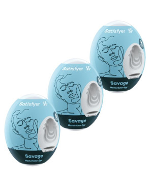 SATISFYER - 3 UOVA MASTURBATORI SAVAGE