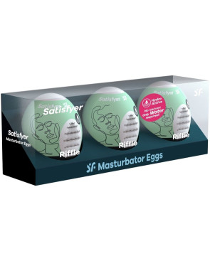 SATISFYER - 3 UOVA MASTURBATORI RIFFLE