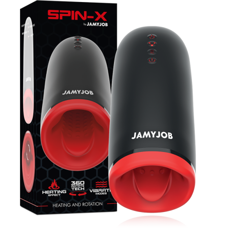 JAMYJOB - MASTURBATORE RISCALDANTE E ROTANTE SPIN-X