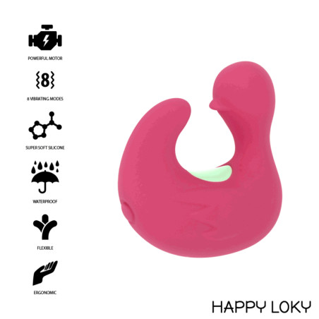 HAPPY LOKY - DITO STIMOLATORE IN SILICONE RICARICABILE DUCKYMANIA