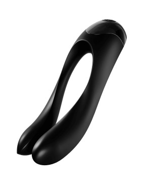 SATISFYER - VIBRATORE DA DITO CANDY CANE NERO