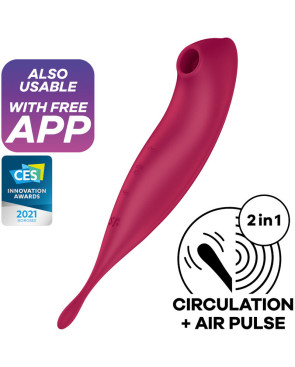 SATISFYER - TWIRLING PRO+ STIMOLATORE E APP VIBRATORE VERDE