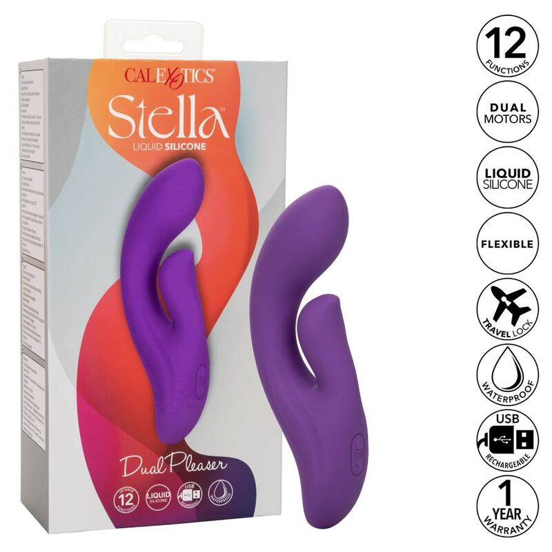 CALIFORNIA EXOTICS - STELLA DUAL PLEASER VIOLA CALIFORNIA EXOTICS - STELLA DUAL PLEASER VIOLA