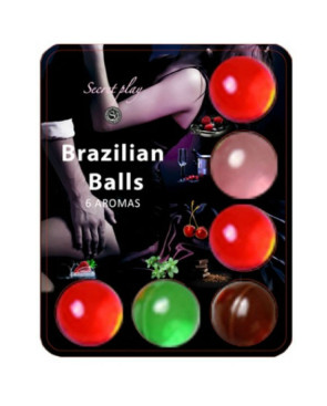 SECRETPLAY - BRASILLIAN BALLS LUBRIFICANTE HOT BALLS 6 UNITÀ