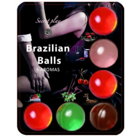 SECRETPLAY - BRASILLIAN BALLS LUBRIFICANTE HOT BALLS 6 UNITÀ