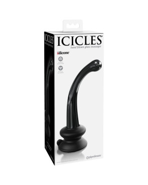 ICICLES - N. 87 DILDO IN VETRO CON VENTOSA