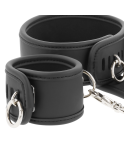 FETISH SUBMISSIVE - COLLANA E MANETTE IN PELLE VEGANA CON FODERA IN NOPRENE
