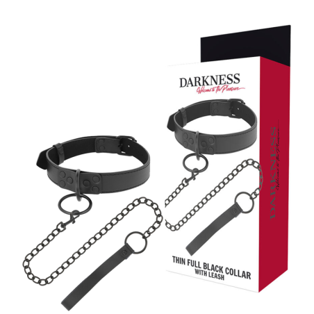 DARKNESS - COLLANA NERA CON CATENA