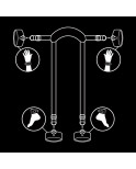 FETISH SUBMISSIVE - POSIZIONE MASTER CON 4 MANETTE RIVESTITE IN NOPRENE