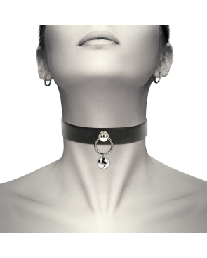 COQUETTE - CHIC DESIRE COLLANA IN PELLE VEGANA ACCESSORIO DONNA SONAGLIO/CERCHIO