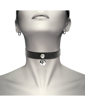 COQUETTE - CHIC DESIRE COLLANA IN PELLE VEGANA ACCESSORIO DONNA CON SONAGLIO