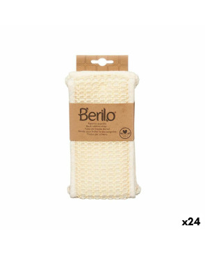 Spugna per il Corpo Berilo B7083-16 Bianco 20 x 3 x 11 cm Con manici (24 Unità)