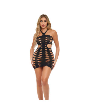 Vestito Pink Lipstick Nero (Taglia unica)