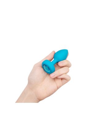 Plug Anale B-Vibe Vibrating Jewel Azzurro S/M