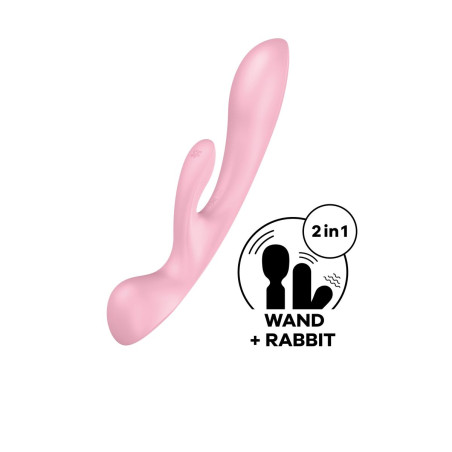 Vibratore Doppia Stimolazione Satisfyer Triple oh Rosa