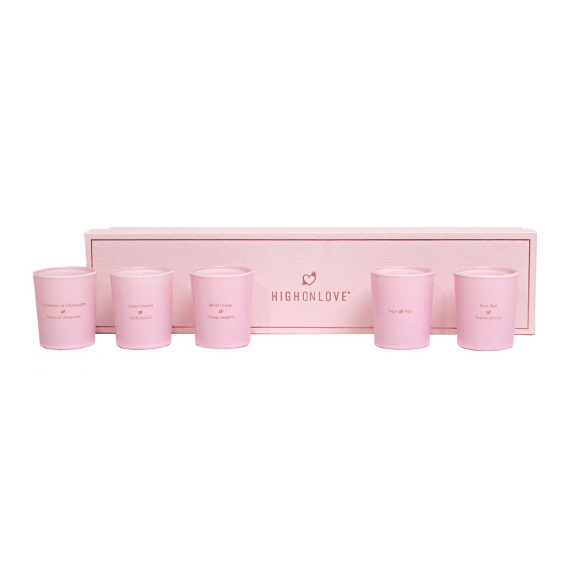 Candela Massaggio Highonlove Arancio Rosa Champagne alla Fragola Litchi 35 ml