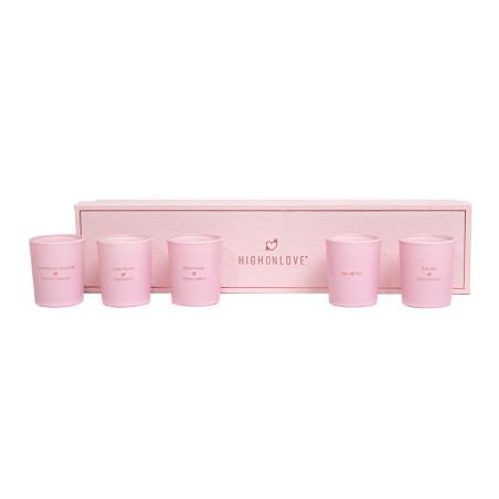 Candela Massaggio Highonlove Arancio Rosa Champagne alla Fragola Litchi 35 ml