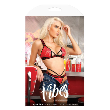 Set di Lingerie Fantasy Lingerie Rosso (S/M)