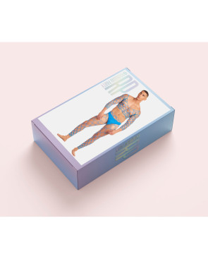 Set di Lingerie Rainbow Party Azzurro L/XL