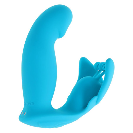 Vibratore Doppia Stimolazione Evolved Azzurro