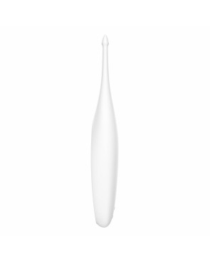 Vibratore Clitorideo Curvo Satisfyer Bianco (17 x 3 cm)