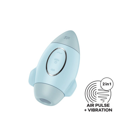 Succhia Clitoride Satisfyer Mission Control Azzurro