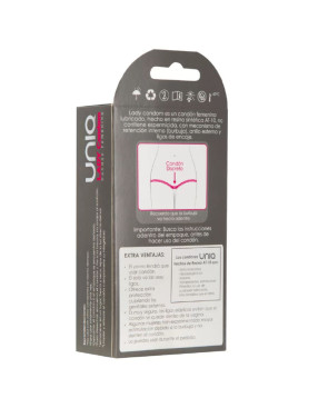 UNIQ - LADY CONDOM PRESERVATIVO FEMMINILE SENZA LATTICE CON CINGHIA DI LEGGENDA 3 UNITÀ