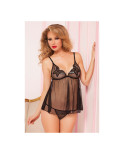Set di Lingerie Seven Til Midnight 9884 Nero Trasparente (S/M) (20)