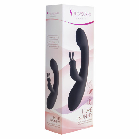 Vibratore Coniglio S Pleasures Nero Rosa