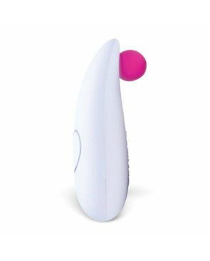 Vibratore Clitorideo Curvo Mustela 3000011049 Bianco/Rosa