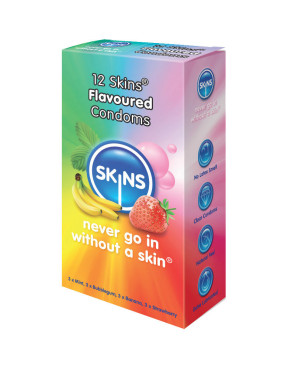 SKINS - PELLI CONDOM GUSTI 12 PACK