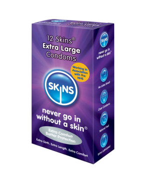 SKINS - PELLE PRESERVATIVO EXTRA LARGE 12 PACK