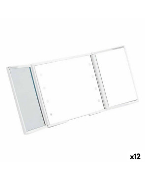 Specchio Tascabile Berilo YXL2150-CC01 Bianco ABS 1,5 x 9,5 x 11,5 cm Luce LED (12 Unità)