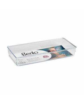 Contenitore per Sistemare Multiuso Berilo CH99113 Trasparente Plastica 15,5 x 5,5 x 34,5 cm Multiuso (36 Unità)