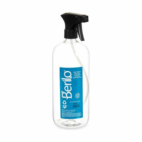 Bottiglia per nebulizzare Berilo SE1325 Nero Trasparente Plastica 1 L (12 Unità)