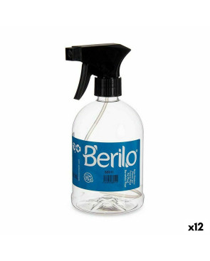 Bottiglia per nebulizzare Berilo SE1205-ROCIADOR Nero Trasparente Plastica 500 ml (12 Unità)