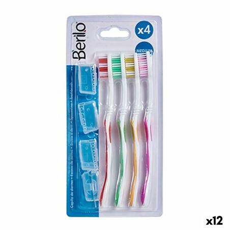 Spazzolino da Denti Berilo AR1410003 Giallo Azzurro Rosso Verde (12 Unità)