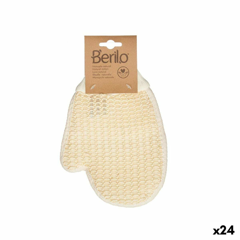 Spugna da Bagno Berilo B7083-12 Bianco Beige (24 Unità)