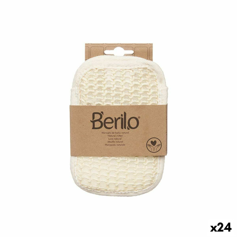 Spugna da Bagno Berilo B7083-5 Bianco Beige (24 Unità)