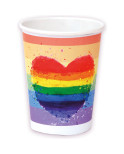 PRIDE - SET 8 TAZZE CON BANDIERA LGBT PRIDE - SET 8 TAZZE CON BANDIERA LGBT