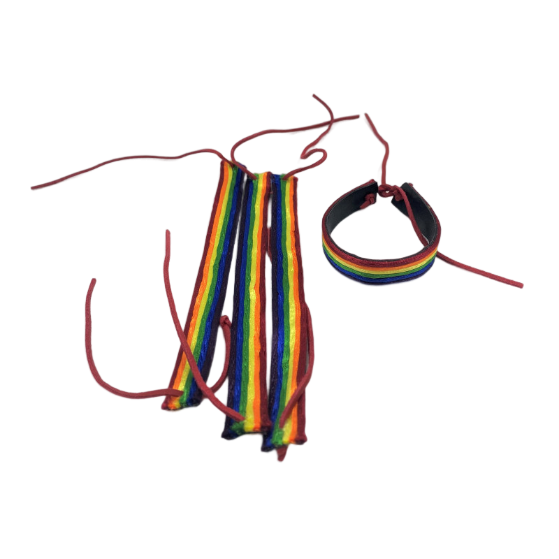 PRIDE - LGTB FLAG LEATHER BRACELET PRIDE - LGTB FLAG LEATHER BRACELET