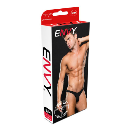Tanga Envy Lowrise Zip Nero S/M