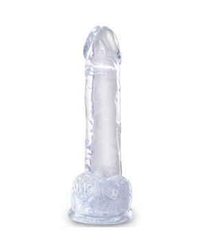 KING COCK - CLEAR PENE REALISTICO CON SFERE 15.2 CM TRASPARENTE