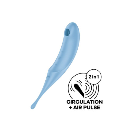 Succhia Clitoride Satisfyer Twirling Pro Azzurro